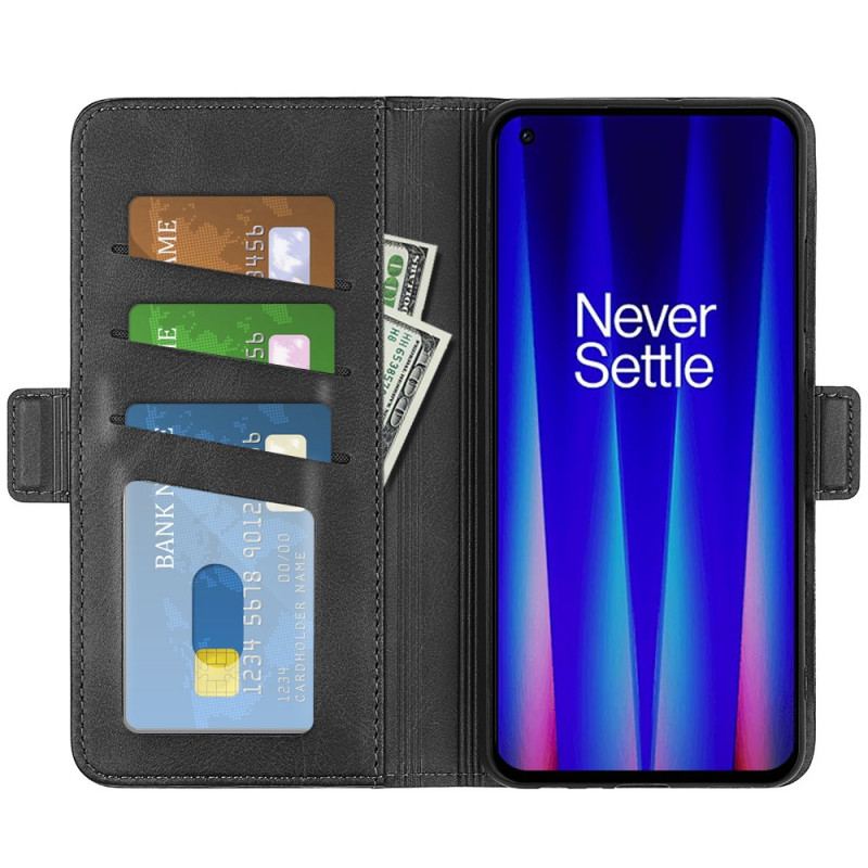 Capa Folio Para OnePlus Nord CE 2 5G Couro Sintético Macio