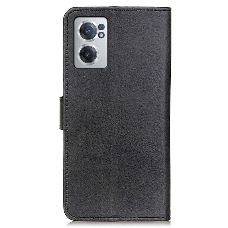 Capa Folio Para OnePlus Nord CE 2 5G Couro Sintético Texturizado