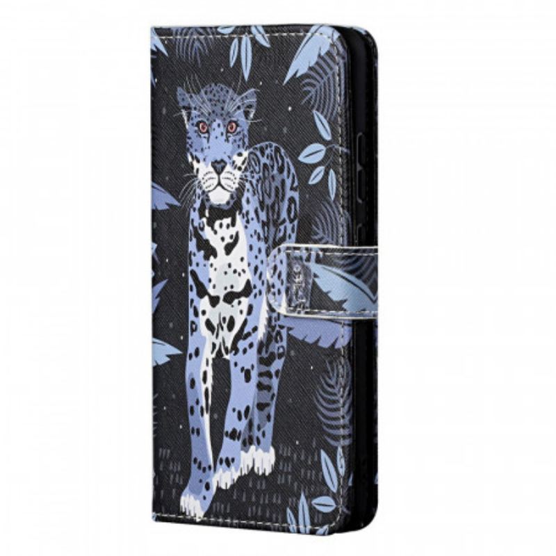 Capa Folio Para OnePlus Nord CE 2 5G Leopardo Noturno