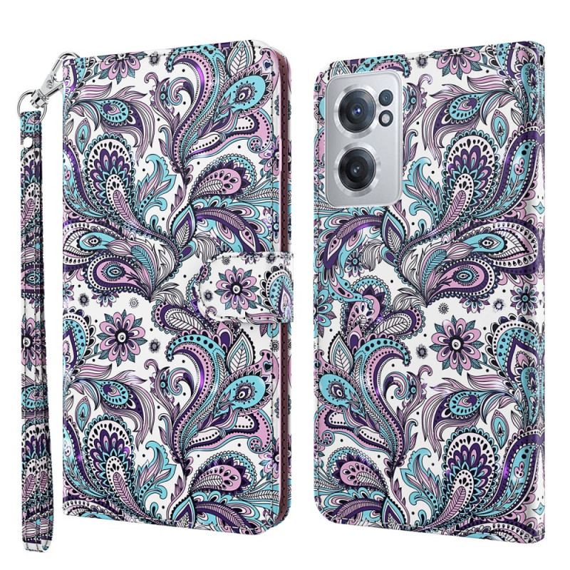 Capa Folio Para OnePlus Nord CE 2 5G Mandala Multicolorida