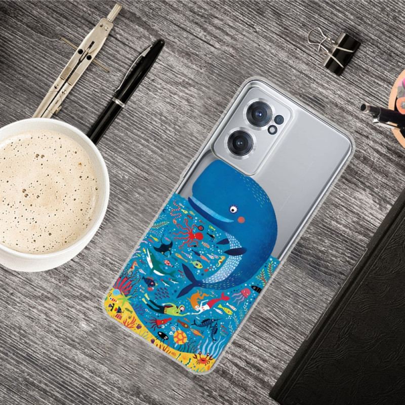 Capa Para OnePlus Nord CE 2 5G Baleia Azul