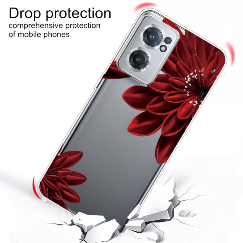 Capa Para OnePlus Nord CE 2 5G Flor Escarlate