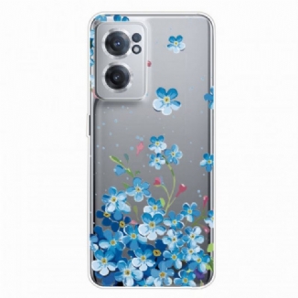 Capa Para OnePlus Nord CE 2 5G Flores Azuis