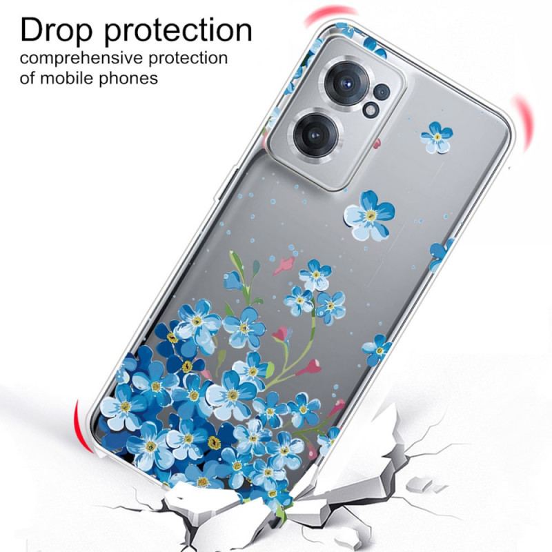 Capa Para OnePlus Nord CE 2 5G Flores Azuis