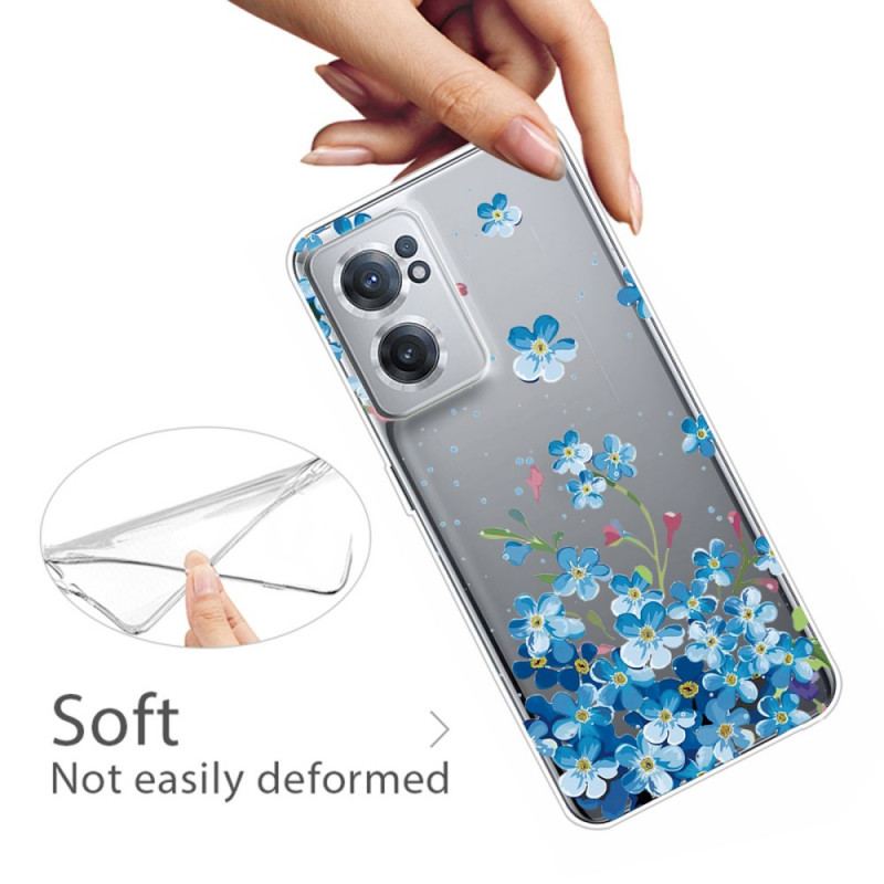 Capa Para OnePlus Nord CE 2 5G Flores Azuis