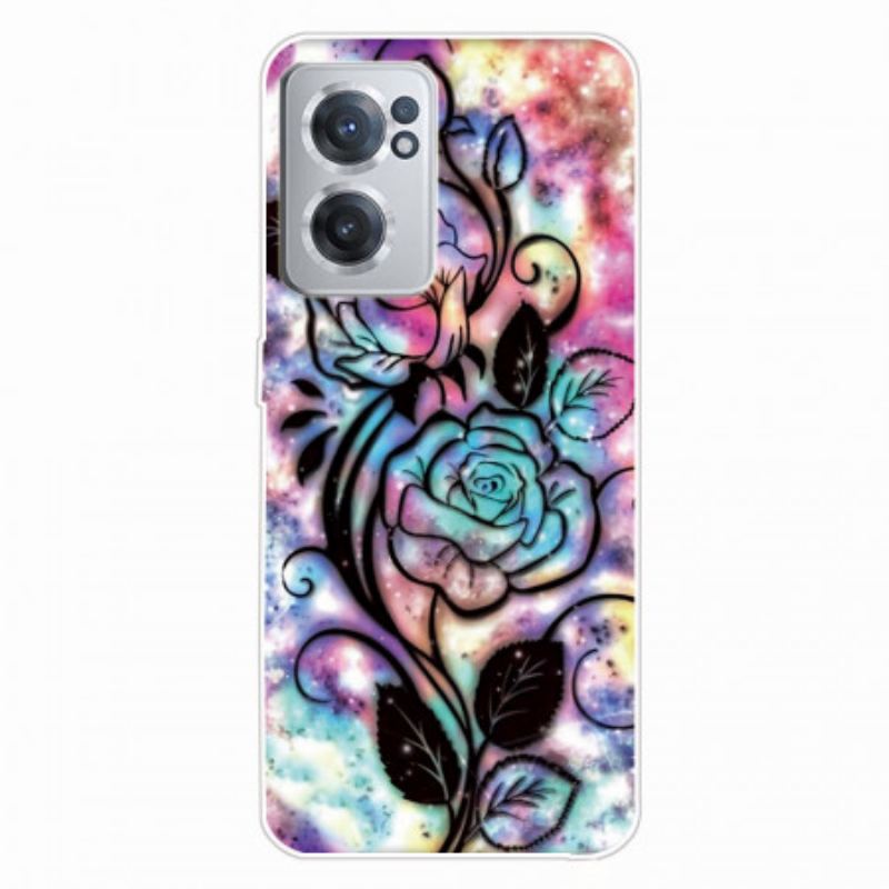 Capa Para OnePlus Nord CE 2 5G Flores Psicodélicas