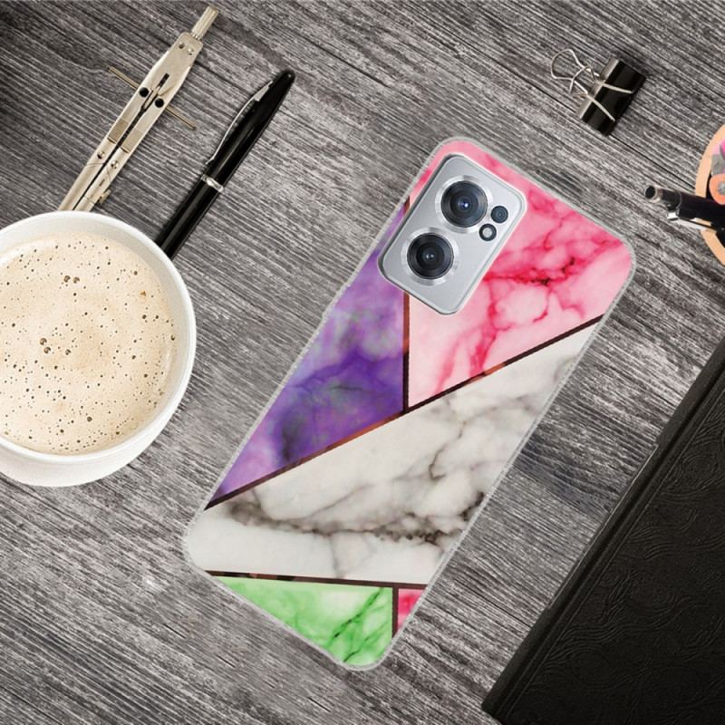 Capa Para OnePlus Nord CE 2 5G Mármore Branco E Cinza