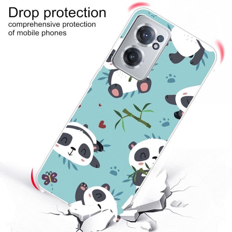 Capa Para OnePlus Nord CE 2 5G Pandas Cochilando