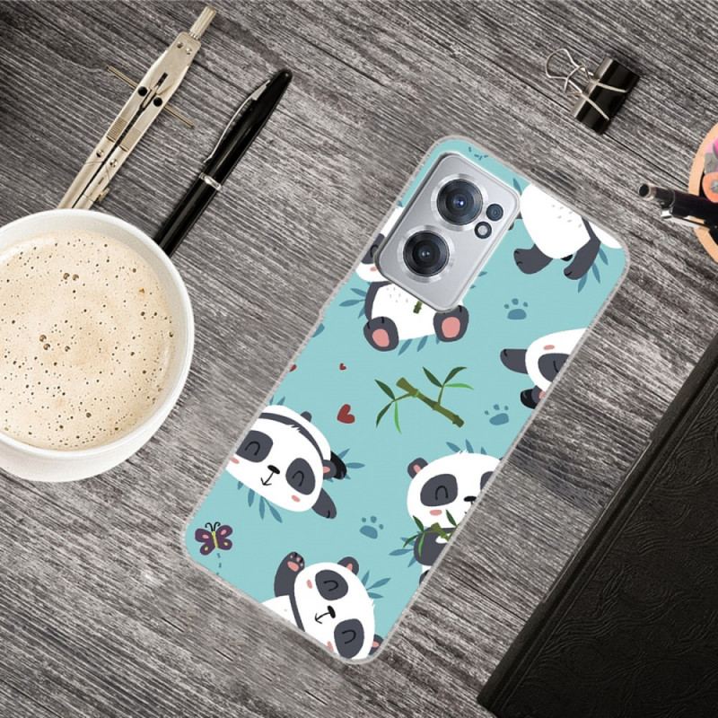 Capa Para OnePlus Nord CE 2 5G Pandas Cochilando