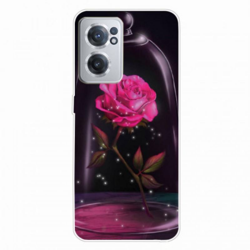 Capa Para OnePlus Nord CE 2 5G Rosa Sob O Vidro