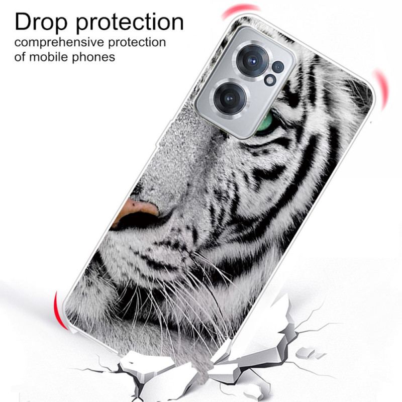 Capa Para OnePlus Nord CE 2 5G Tigre Branco