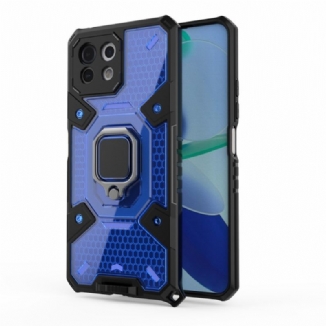 Capa De Celular Para Xiaomi Mi 11 Lite 4G / 5G / 5G NE Favo De Mel Com Anel