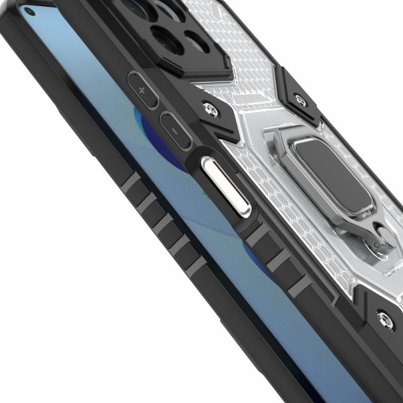 Capa De Celular Para Xiaomi Mi 11 Lite 4G / 5G / 5G NE Favo De Mel Com Anel