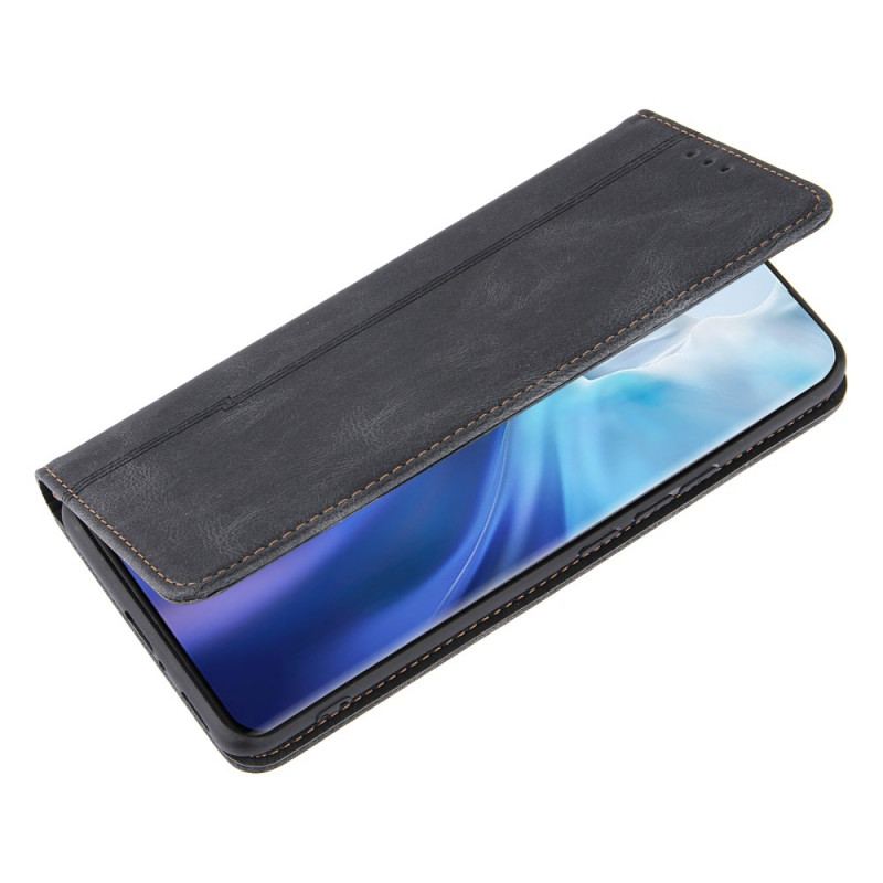 Capa De Celular Para Xiaomi Mi 11 Lite 4G / 5G / 5G NE Flip Alta-costura Com Sensação De Pele