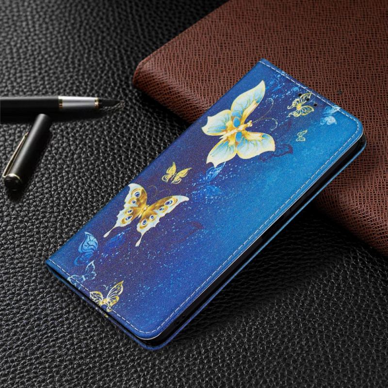 Capa De Celular Para Xiaomi Mi 11 Lite 4G / 5G / 5G NE Flip Borboletas