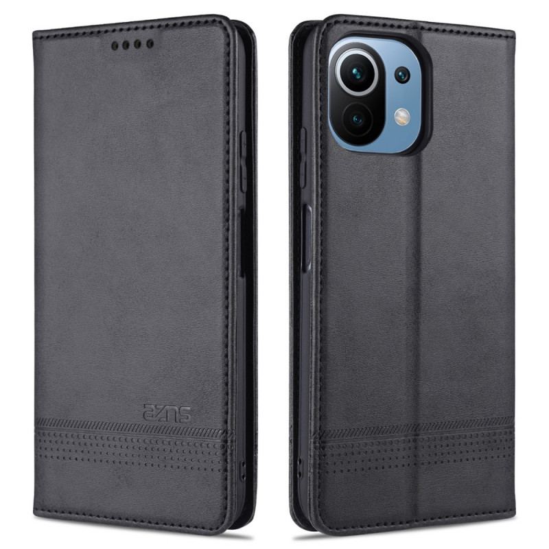 Capa De Celular Para Xiaomi Mi 11 Lite 4G / 5G / 5G NE Flip Estilo De Couro Azns