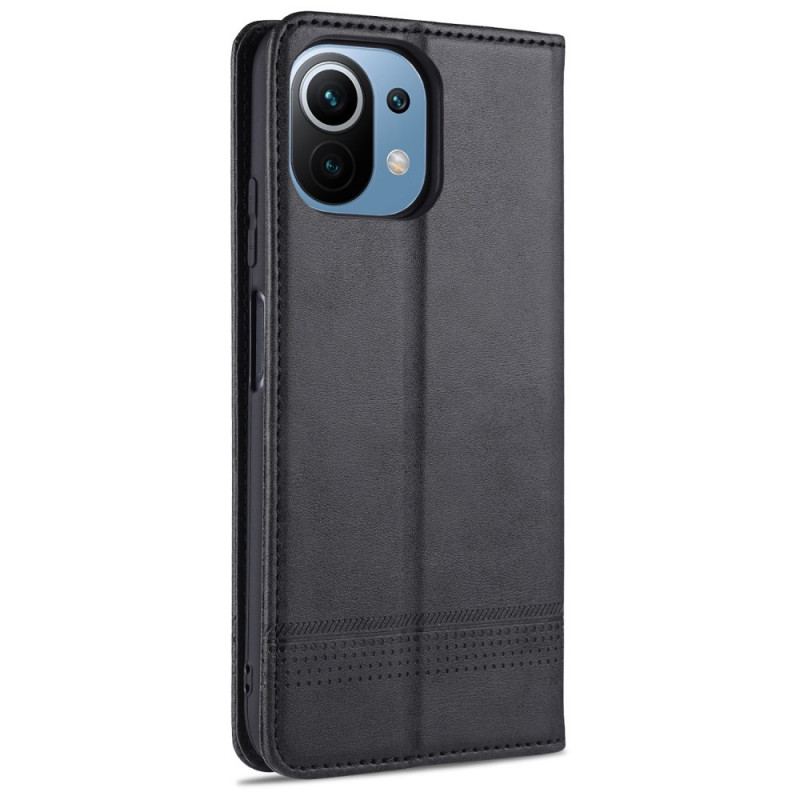 Capa De Celular Para Xiaomi Mi 11 Lite 4G / 5G / 5G NE Flip Estilo De Couro Azns