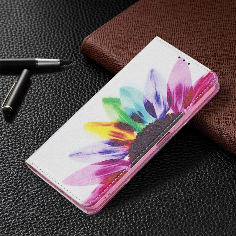 Capa De Celular Para Xiaomi Mi 11 Lite 4G / 5G / 5G NE Flip Flor Aquarela