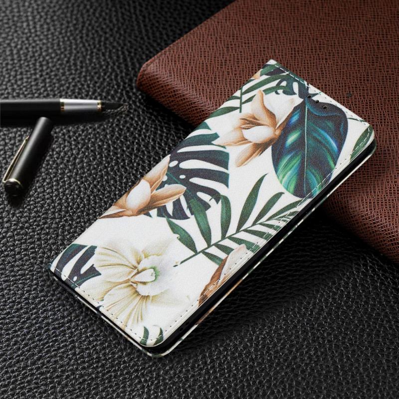 Capa De Celular Para Xiaomi Mi 11 Lite 4G / 5G / 5G NE Flip Folhas