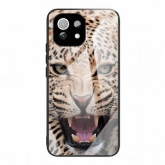 Capa De Celular Para Xiaomi Mi 11 Lite 4G / 5G / 5G NE Vidro Temperado Leopardo