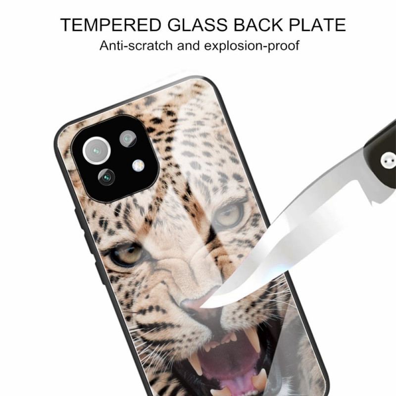 Capa De Celular Para Xiaomi Mi 11 Lite 4G / 5G / 5G NE Vidro Temperado Leopardo