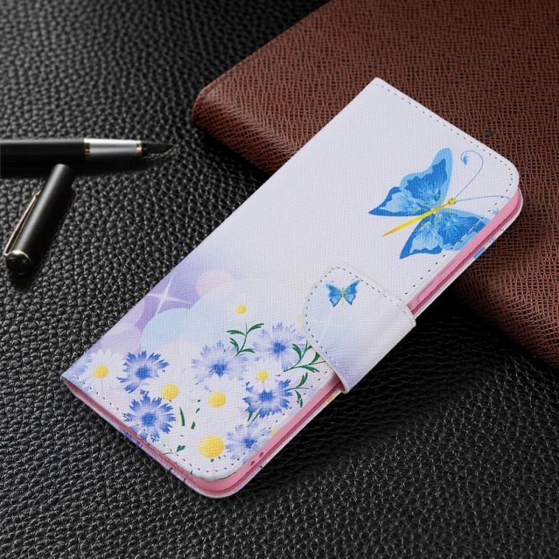 Capa De Couro Para Xiaomi Mi 11 Lite 4G / 5G / 5G NE Borboletas Dos Sonhos