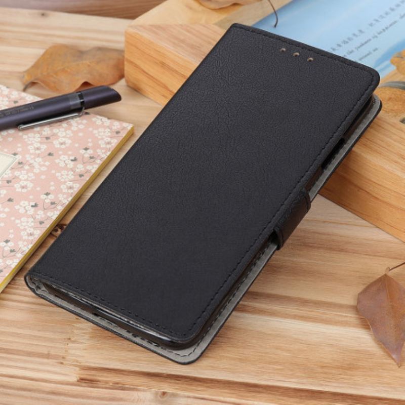 Capa De Couro Para Xiaomi Mi 11 Lite 4G / 5G / 5G NE Efeito Couro Brilhante Simples