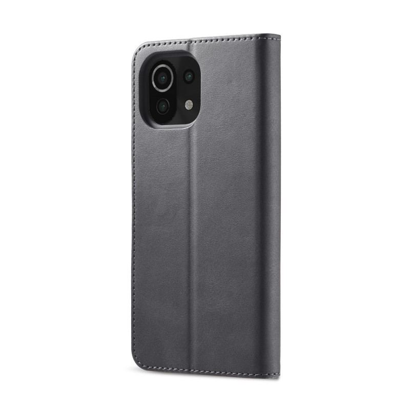 Capa De Couro Para Xiaomi Mi 11 Lite 4G / 5G / 5G NE Lc.imeeke Efeito Couro