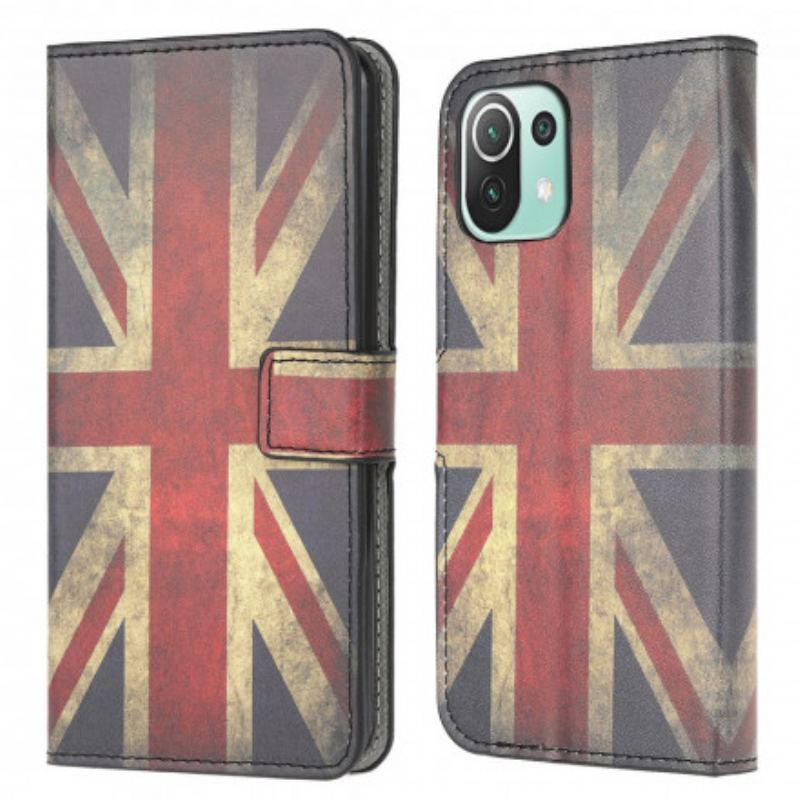 Capa Em Pele Para Xiaomi Mi 11 Lite 4G / 5G / 5G NE Bandeira Da Inglaterra