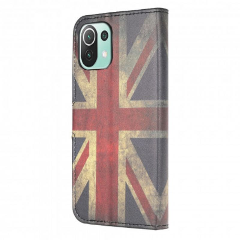 Capa Em Pele Para Xiaomi Mi 11 Lite 4G / 5G / 5G NE Bandeira Da Inglaterra