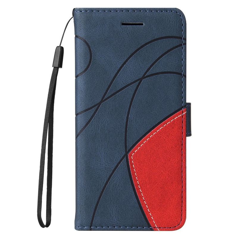 Capa Em Pele Para Xiaomi Mi 11 Lite 4G / 5G / 5G NE Dois Tons