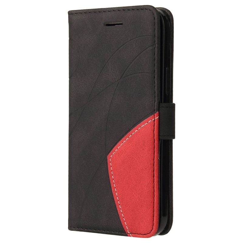 Capa Em Pele Para Xiaomi Mi 11 Lite 4G / 5G / 5G NE Dois Tons