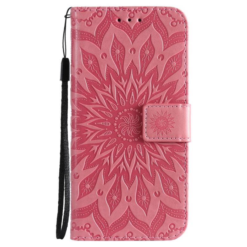 Capa Em Pele Para Xiaomi Mi 11 Lite 4G / 5G / 5G NE Flor Do Sol