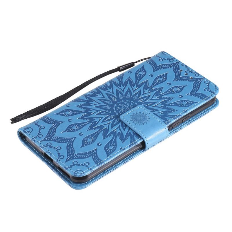 Capa Em Pele Para Xiaomi Mi 11 Lite 4G / 5G / 5G NE Flor Do Sol