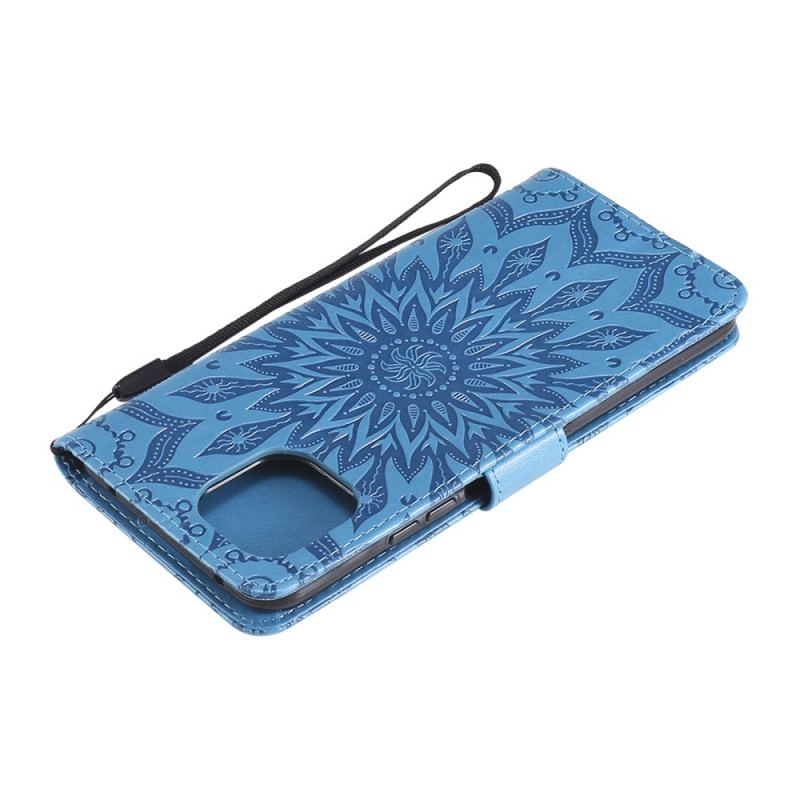 Capa Em Pele Para Xiaomi Mi 11 Lite 4G / 5G / 5G NE Flor Do Sol