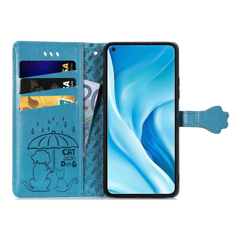 Capa Flip Para Xiaomi Mi 11 Lite 4G / 5G / 5G NE Animais Animados