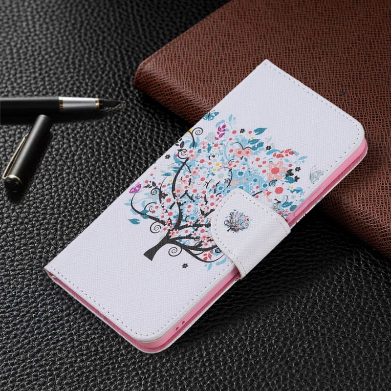 Capa Flip Para Xiaomi Mi 11 Lite 4G / 5G / 5G NE Árvore Florida