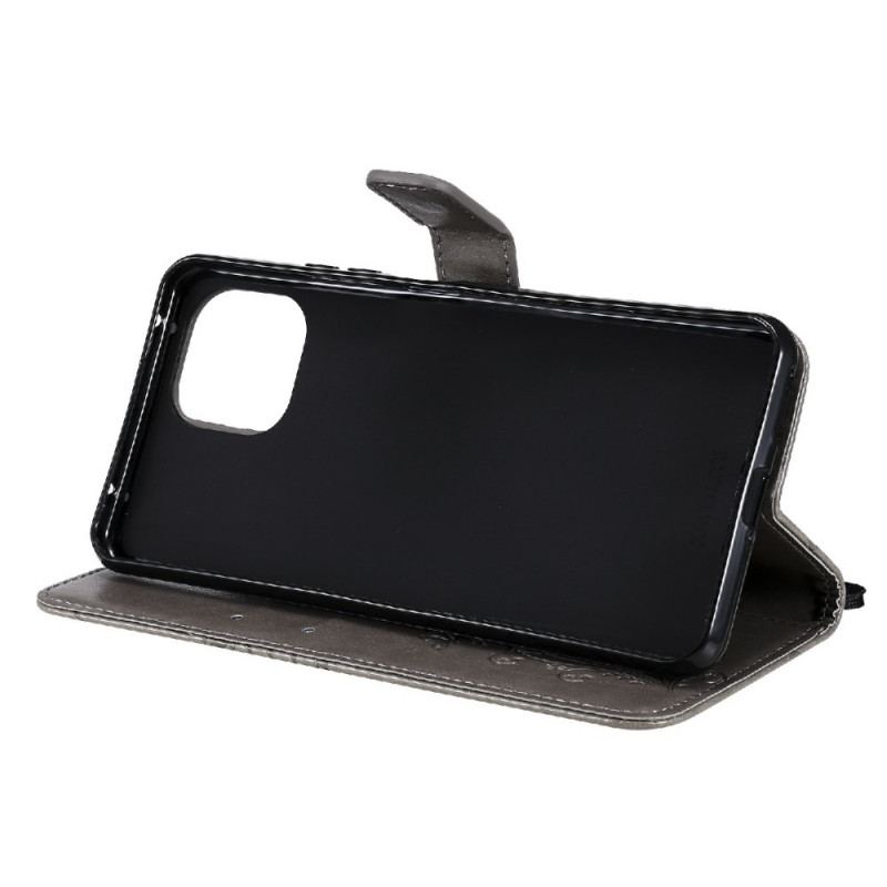 Capa Flip Para Xiaomi Mi 11 Lite 4G / 5G / 5G NE De Cordão Borboletas Gigantes