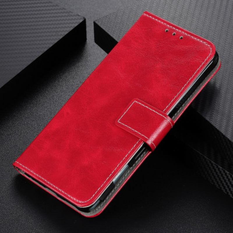 Capa Flip Para Xiaomi Mi 11 Lite 4G / 5G / 5G NE Costuras Brilhantes E Visíveis