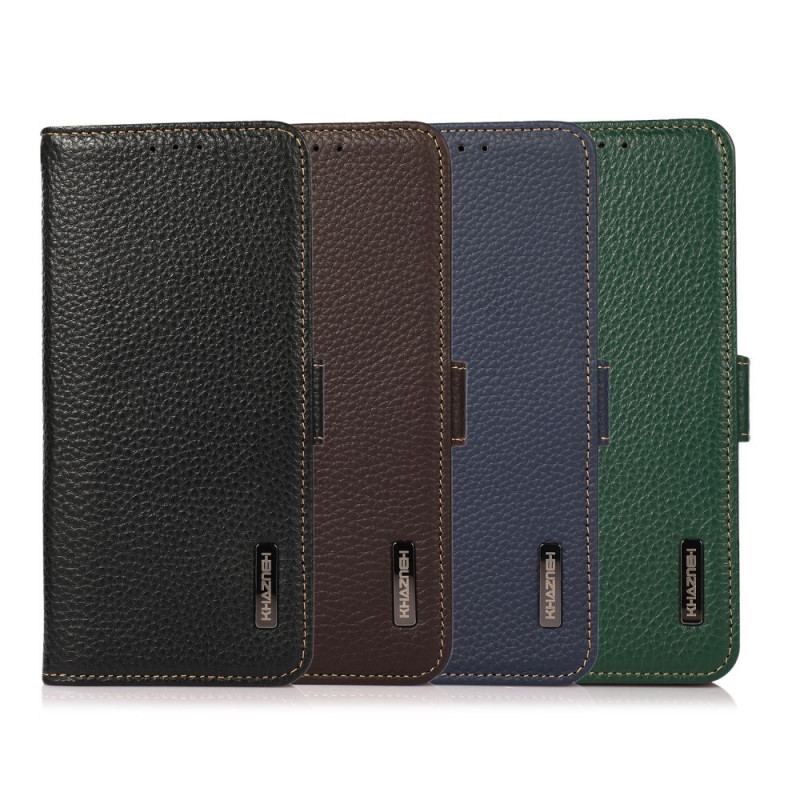 Capa Flip Para Xiaomi Mi 11 Lite 4G / 5G / 5G NE Couro De Lichia Khazneh Rfid