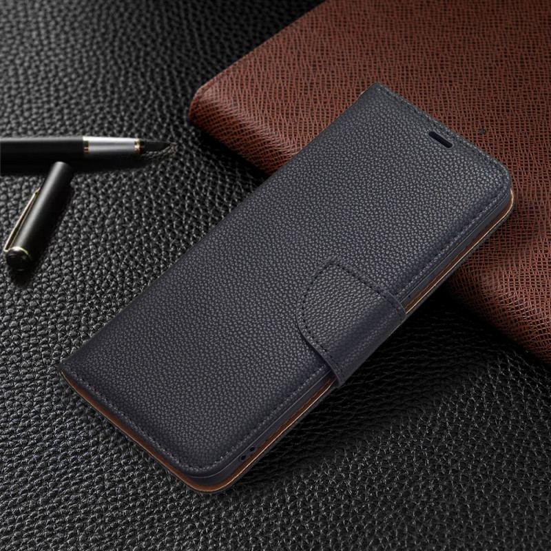 Capa Flip Para Xiaomi Mi 11 Lite 4G / 5G / 5G NE De Couro Lichia Rabat Oblíqua