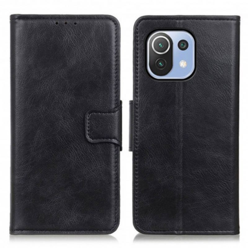 Capa Flip Para Xiaomi Mi 11 Lite 4G / 5G / 5G NE Efeito Couro