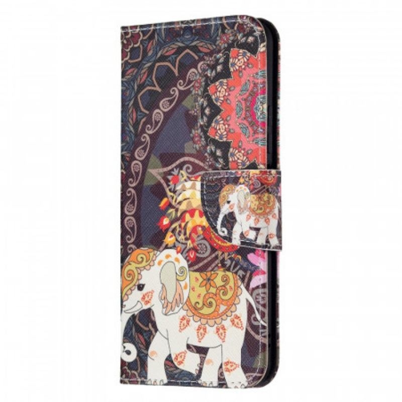 Capa Flip Para Xiaomi Mi 11 Lite 4G / 5G / 5G NE Elefantes Indianos