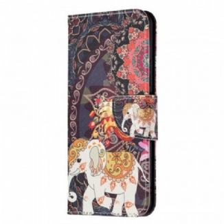 Capa Flip Para Xiaomi Mi 11 Lite 4G / 5G / 5G NE Elefantes Indianos