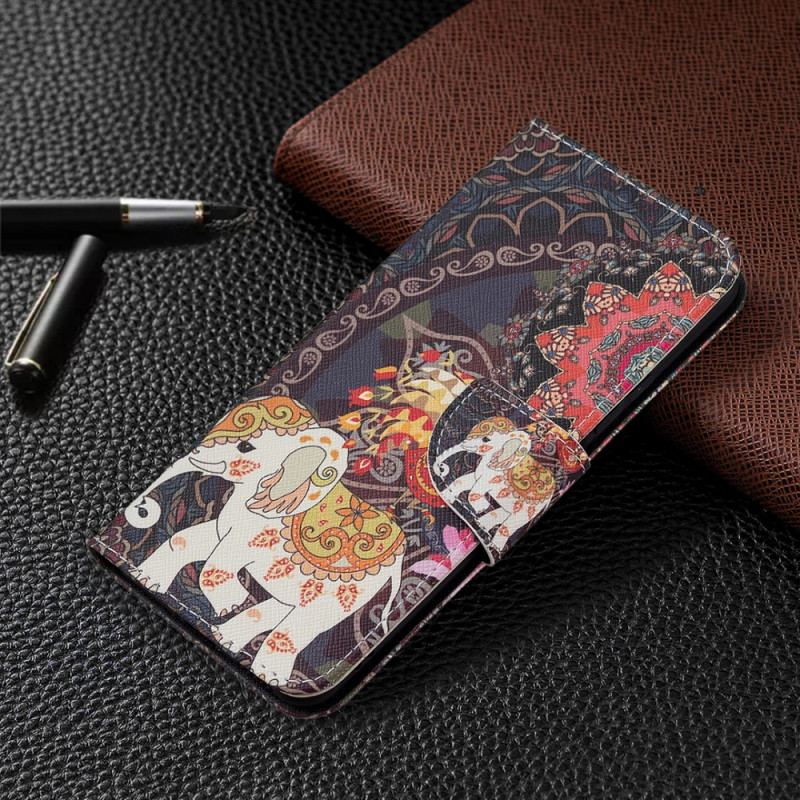 Capa Flip Para Xiaomi Mi 11 Lite 4G / 5G / 5G NE Elefantes Indianos