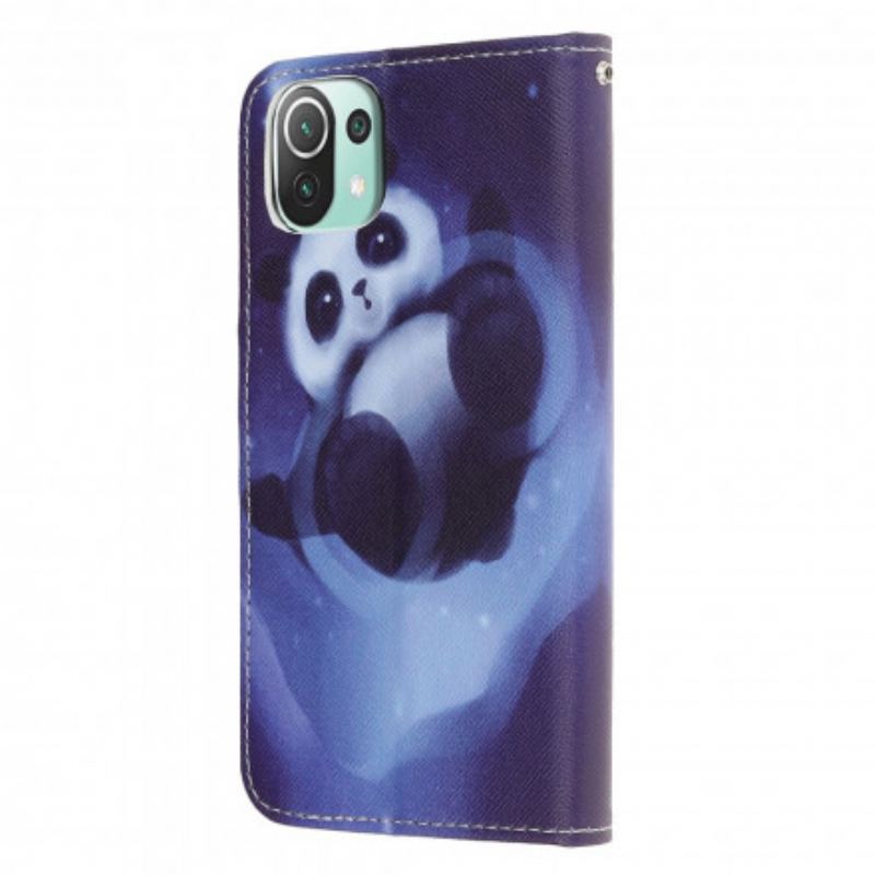 Capa Flip Para Xiaomi Mi 11 Lite 4G / 5G / 5G NE Espaço Panda