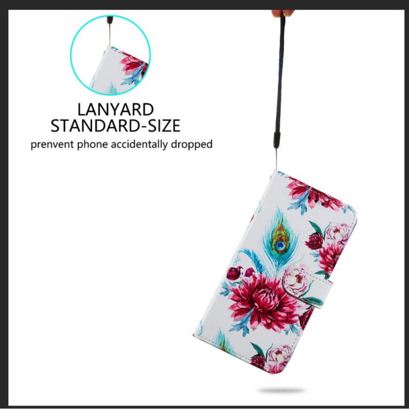 Capa Flip Para Xiaomi Mi 11 Lite 4G / 5G / 5G NE Flores Intensas