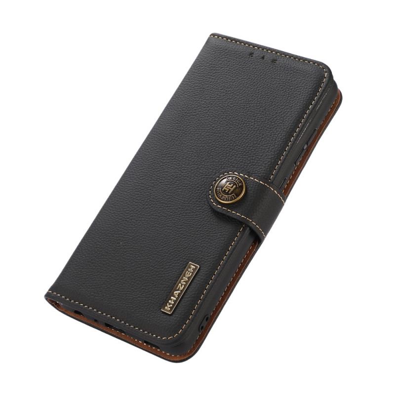 Capa Flip Para Xiaomi Mi 11 Lite 4G / 5G / 5G NE Khazneh Rfid Couro Genuíno