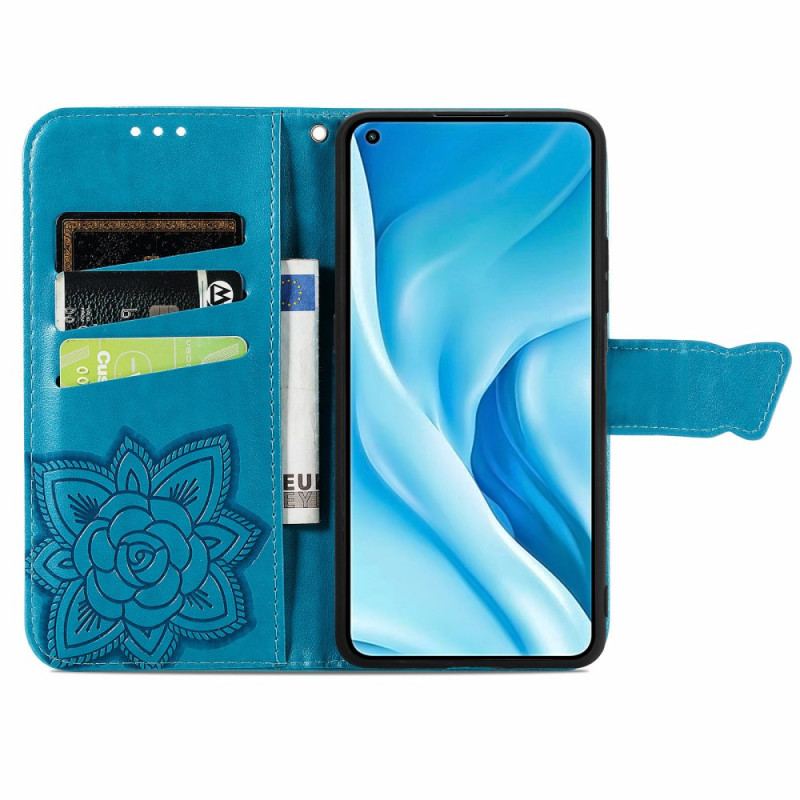 Capa Flip Para Xiaomi Mi 11 Lite 4G / 5G / 5G NE Meia Borboleta Asteca