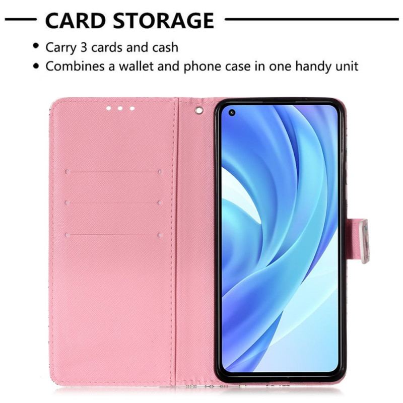 Capa Flip Para Xiaomi Mi 11 Lite 4G / 5G / 5G NE Nunca Pare De Sonhar